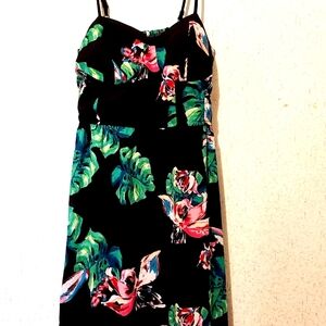 Xhilerations floral print flowing dress